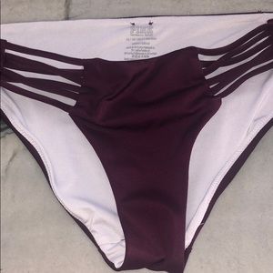 dark purple bathing suit bottom from pink